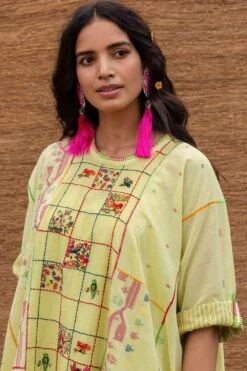 Sunira Designs Green Kimono Style Dress -Echo Clohting Shop j2210b 3