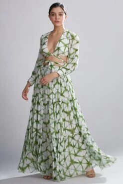 KoAi Shibori Tiered Skirt -Echo Clohting Shop kofw20091 3