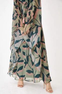 KoAi Sage Green Printed Kaftan -Echo Clohting Shop kofw21037 3