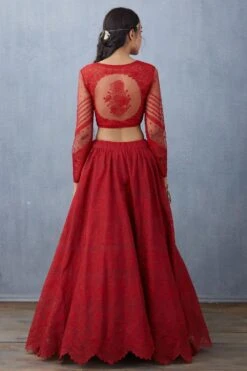 Torani Surkh Advaita Lehenga Set -Echo Clohting Shop kyaw066 kyaw067 kyaw068 7