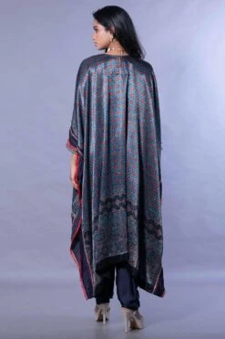 Prahnaaya Blue Ajrakh Embroidered Kaftan Set -Echo Clohting Shop mdna4sg 4