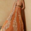 Mishru Tangerine Dahlia Lehenga Set
