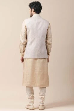 Tarun Tahiliani Men Ivory Applique Bundi Jacket -Echo Clohting Shop mw ssu wpn wc 1 4