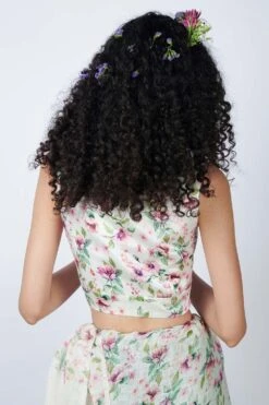 Nadiya Paar Floral Blouse With Bead Detailing -Echo Clohting Shop napa19 3