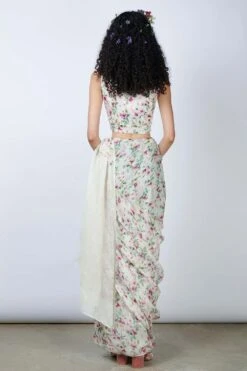 Nadiya Paar Floral Blouse With Bead Detailing -Echo Clohting Shop napa19 4