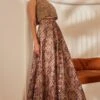 Nikita Mhaisalkar Brick Printed Sheeted Lehenga Set