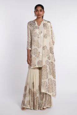 Nakul Sen Sequinned Rose Sharara