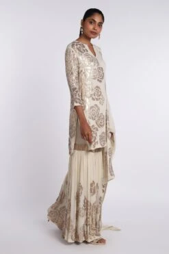 Nakul Sen Sequinned Rose Sharara -Echo Clohting Shop ns 810 3