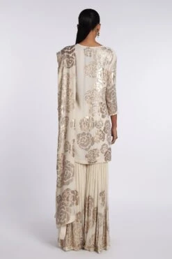 Nakul Sen Sequinned Rose Sharara -Echo Clohting Shop ns 810 5