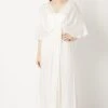 Dilnaz Ivory Draped Grecian Gown