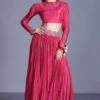 Punit Balana Rose Crushed Skirt With Tie Up Back Top