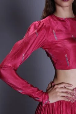 Punit Balana Rose Crushed Skirt With Tie Up Back Top -Echo Clohting Shop pbmr 05 4