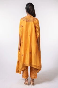 Petticoat Lane By Divya Embroidered Yellow Kaftan Set -Echo Clohting Shop pld12 4
