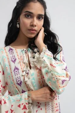 PS Pret By Payal Singhal Ikat Stripe Printed Boho Dress -Echo Clohting Shop ps dr0014 d 3