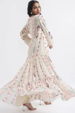 PS Pret By Payal Singhal Ikat Stripe Printed Boho Dress -Echo Clohting Shop ps dr0014 d 4