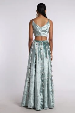 Payal Singhal Periwinkle Blue Lehenga Set -Echo Clohting Shop ps fw641 c 4 5 1