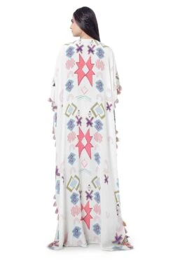 Payal Singhal Geometric Printed Kaftan With Tassels -Echo Clohting Shop ps fw738 4