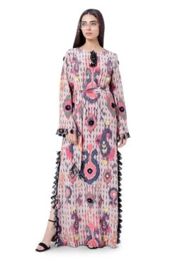 Payal Singhal Printed Embroidered Kaftan With Belt