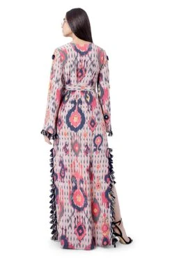 Payal Singhal Printed Embroidered Kaftan With Belt -Echo Clohting Shop ps fw786 4