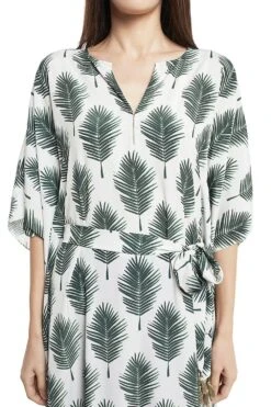 PS Pret By Payal Singhal Leaf Printed Crepe Kaftan -Echo Clohting Shop ps kf0001 k 3