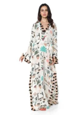 PS Pret By Payal Singhal Cafe Morocco Print Crepe Beyza Kaftan