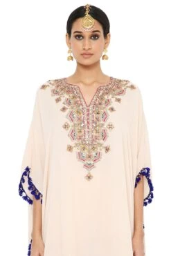 Payal Singhal Chalk White Embroidered Kaftan Sharara Set -Echo Clohting Shop ps kp0068 a 4