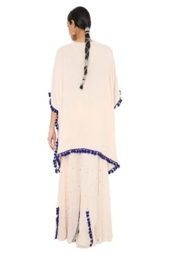 Payal Singhal Chalk White Embroidered Kaftan Sharara Set -Echo Clohting Shop ps kp0068 a 5