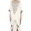 Payal Singhal Off White Embroidered Kaftan Set