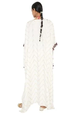 Payal Singhal Off White Embroidered Kaftan Set -Echo Clohting Shop ps kp0077 a 5