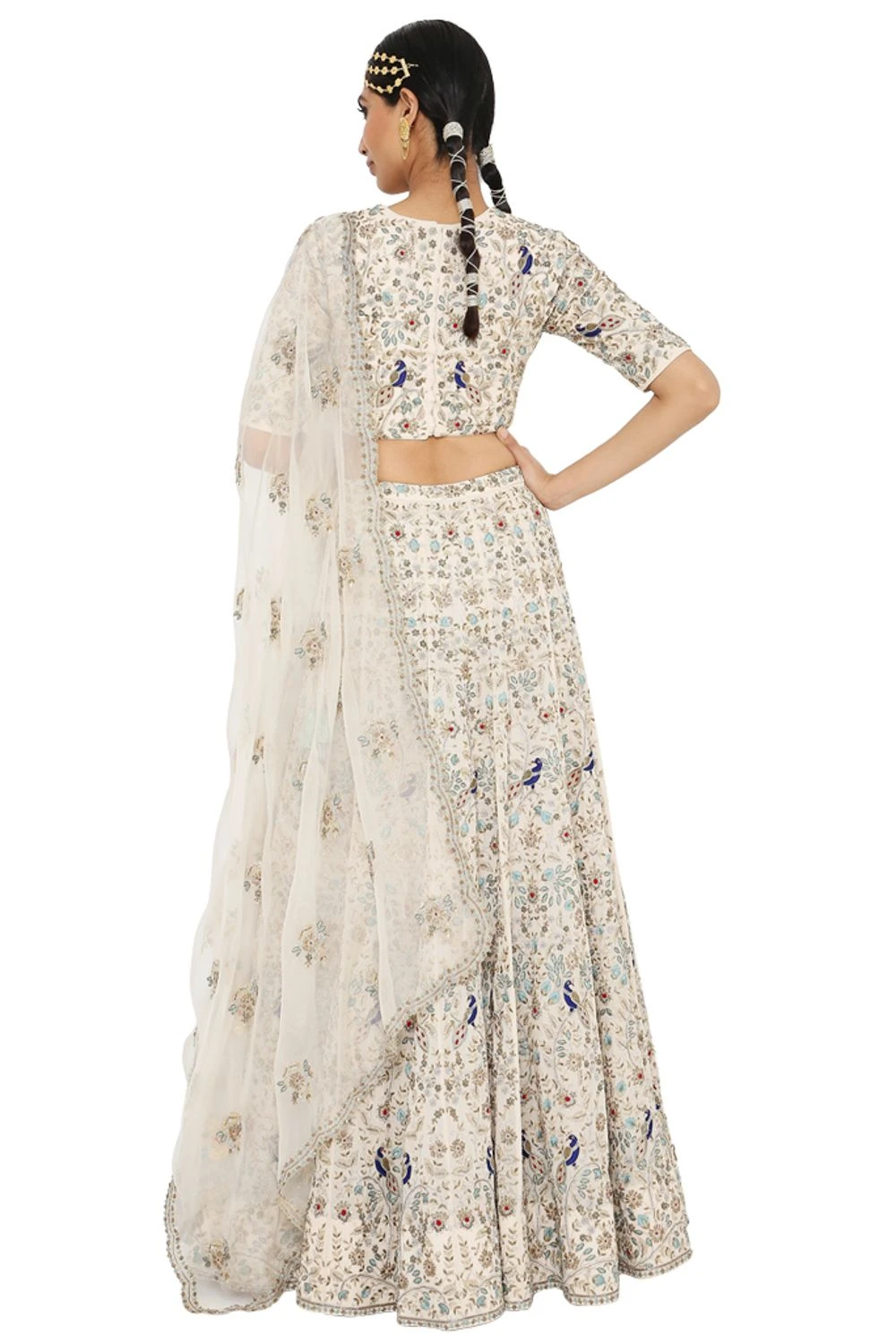 Payal Singhal Stone Colour Embroidered Lehenga Set 5 Payal Singhal Stone Colour Embroidered Lehenga Set - Image 5