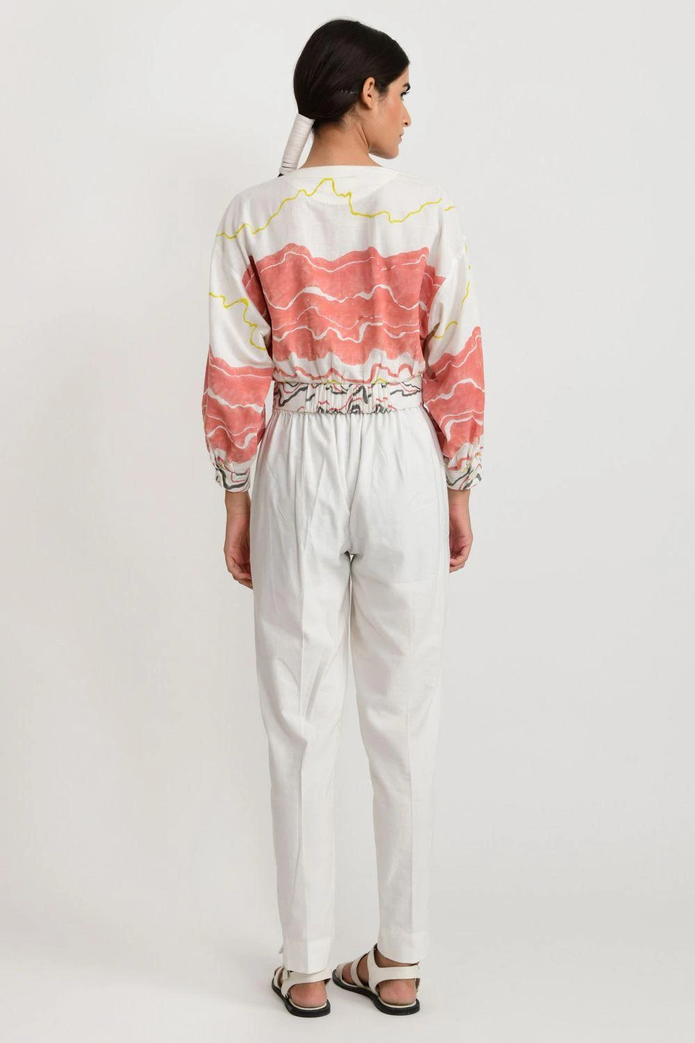 Rias Jaipur White Tape Straight Pants 4 Rias Jaipur White Tape Straight Pants - Image 4