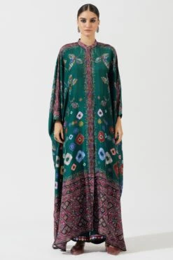 Rajdeep Ranawat Emerald Green Boxy Kaftan Tunic