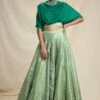 Rajdeep Ranawat Bandhni Printed Lehenga With A Draped Blouse