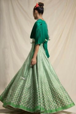 Rajdeep Ranawat Bandhni Printed Lehenga With A Draped Blouse -Echo Clohting Shop rr 842 4