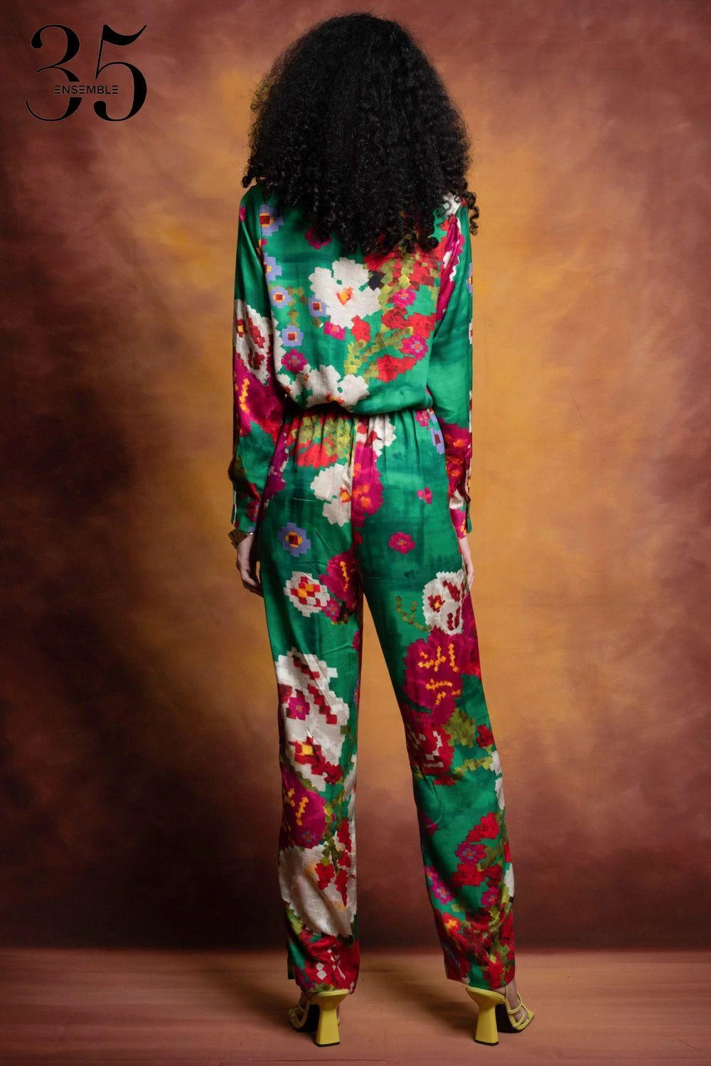 Saaksha & Kinni Green Floral Print Collared Shirt 5 Saaksha & Kinni Green Floral Print Collared Shirt - Image 5