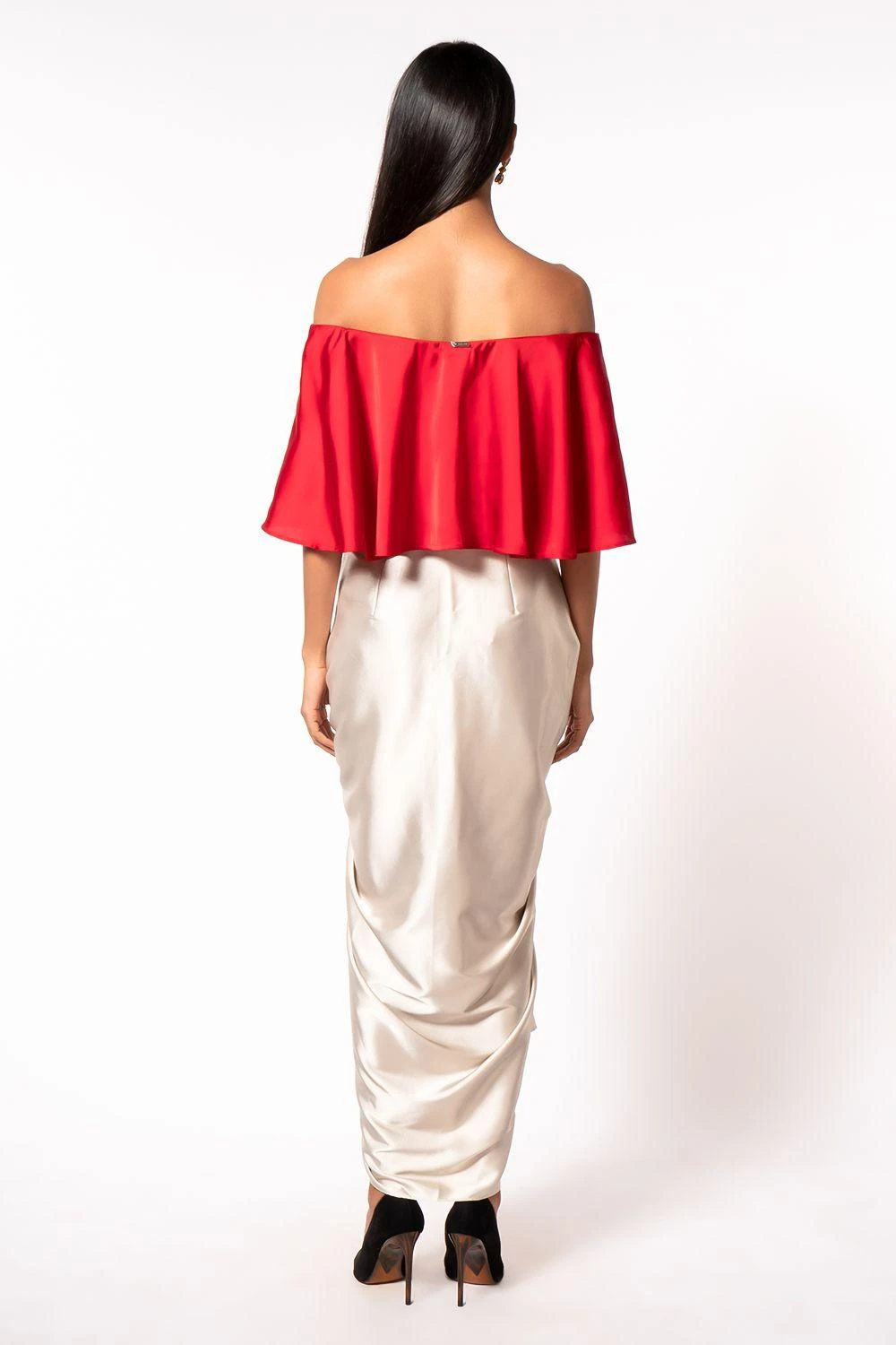 431-88 By Shweta Kapur Ivory Draped Skirt 5 431-88 By Shweta Kapur Ivory Draped Skirt - Image 5