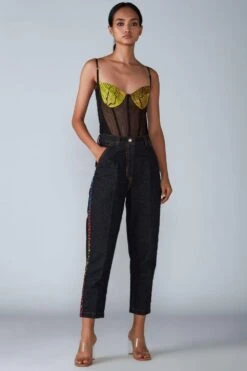 Saaksha & Kinni Black Acid Washed Denim Jeans