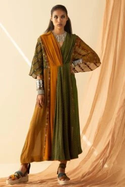 Sunira Designs Ajrakh Printed Maxi Kaftan