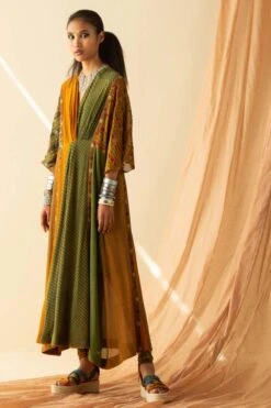 Sunira Designs Ajrakh Printed Maxi Kaftan -Echo Clohting Shop ss2123 3