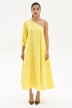 Corpora Studio One Shoulder Maxi Dress