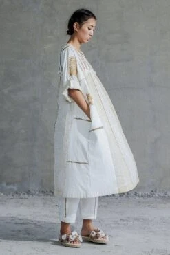 Sunira Designs Yellow Short Yoke Dress -Echo Clohting Shop sun0616 5