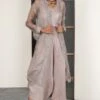 Urvashi Kaur Ash Grey Denote Pants In Linen