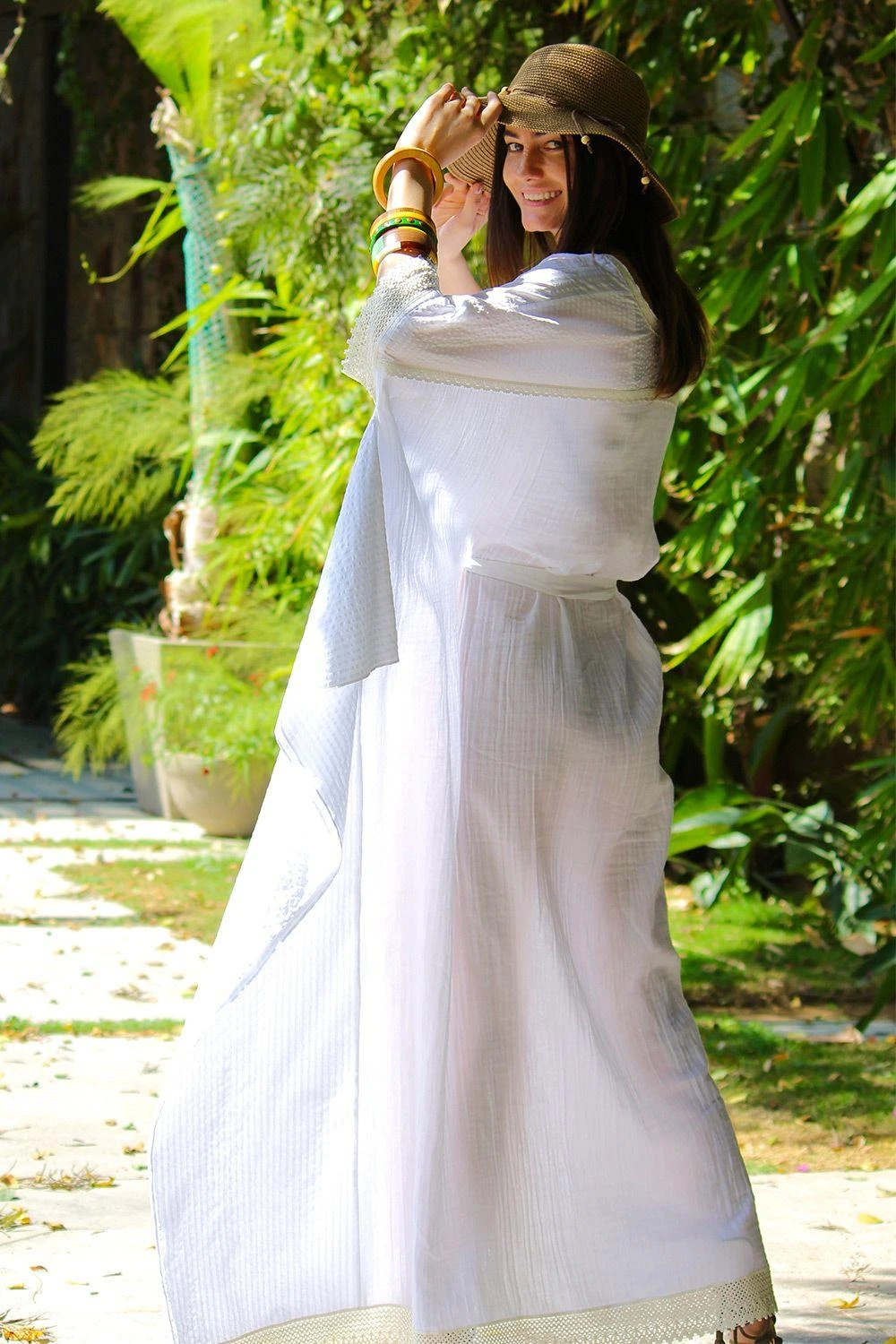 Varun Bahl Pret Ivory Cotton Kaftan 7 Varun Bahl Pret Ivory Cotton Kaftan - Image 7