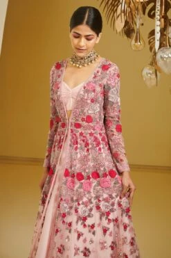 Varun Bahl Embroidered Long Jacket Set -Echo Clohting Shop vbcw2020tbk 13 4