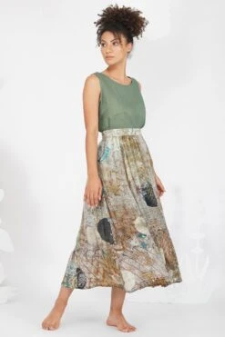 YAVI Lantinus Crepe Viscose Skirt -Echo Clohting Shop yc11sk 02 4