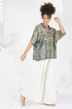 YAVI Alexandra Cotton Silk Shirt 6 YAVI Alexandra Cotton Silk Shirt -Echo Clohting Shop yc11t 22 3